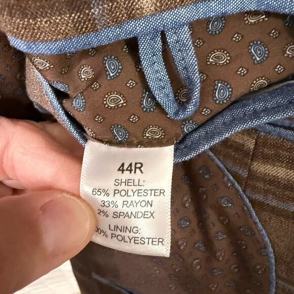 Crown & Ivy Brown Sport Coat with Classic Plaid Design - Picture 6 of 7